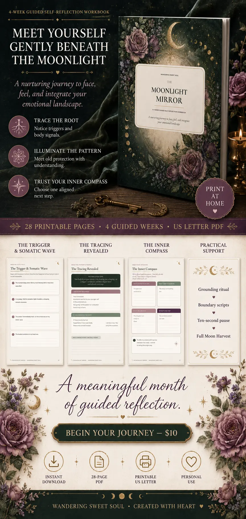 The Moonlight Mirror Guided Workbook