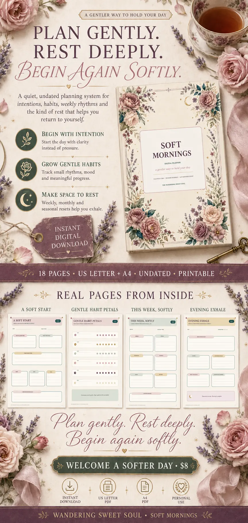 Soft Mornings Digital Planner
